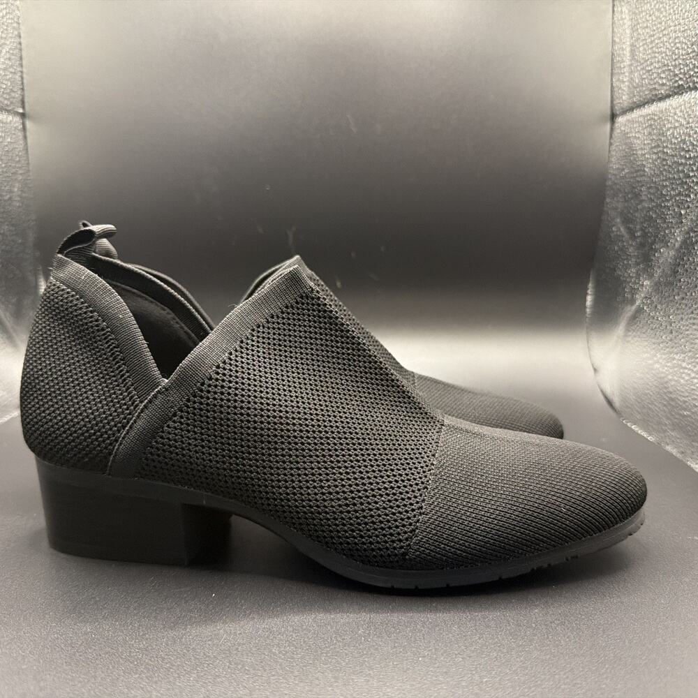 Kenneth Cole Reaction Black Stretch-Knit Slip-On Booties Women's 7.5